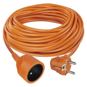 Prodlužovací kabel 25 m, 1 zásuvka, oranžový, PVC, 230 V, 1.5 mm2