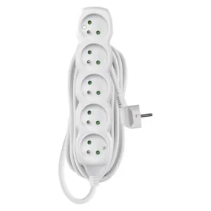 Prodlužovací kabel 5 m, 5 zásuvek, bílý